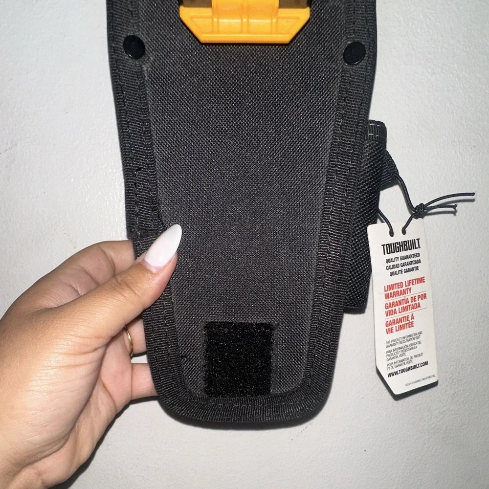 TOUGHBUILT ClipTech Clip-On Tool Pouch Belt Holster Technician Black/Yellow NWT